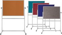 Fabric Covered Bulletin Board With Movable Stand