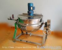 Tilting jacketed kettle with  agitator