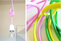 Coloured and patterned textilcables and extension cords