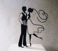 Acrylic wedding cake topper