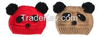 fashion winter hat, kids hat, knit panda hat