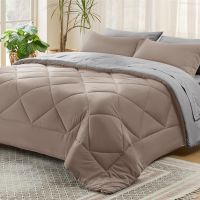 2025 - 100% MIRCOFIBER SILKY TOUCH SOLID DYED BEDDING SET COMFORTER SET