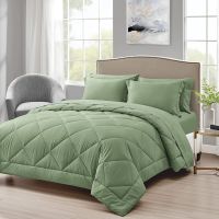 2025 - 100% MIRCOFIBER SILKY TOUCH SOLID DYED BEDDING SET COMFORTER SET
