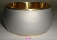 Brass Bangle Hand Made with finish and Silver Color