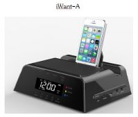 Bluetooth speaker witth clock alarm and snooze and charging stock