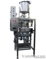 Vertical multilane packaging machine AM014 with a filler for liquids