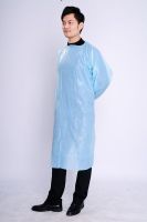 Medical disposable standard surgical gown with knitted cuff