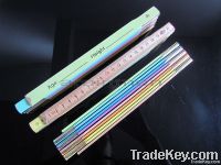 2meter10folds 10 colours birch wood folding ruler children ruler