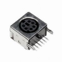 Mini Circular 6-pin DIN Jack in Slim Type, with 500V AC for 1 Minute and PBT Black Housing