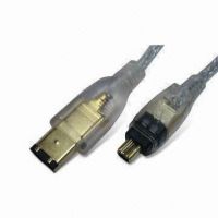 1394 4-pin Plug to 1394 6-pin Plug with PVC Molding