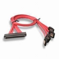 SAS 32-pin SATA 7-pin X4 Cable Assembly with Stainless Latch