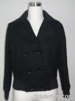 65% wool 35% polyester double row buttons womens jacket