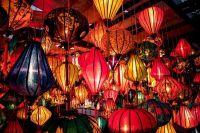 Vietnamese silk lantern and bamboo fan - 2022 - Ms. Esther