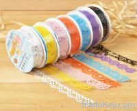 2013 hot sale fabric lace decorative tape for DIY and gift packing