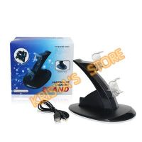 New Black Dual Charger Charging Dock Stand + USB Cable For PS4 Controller For Sony For PlayStation 4 Game Joystick