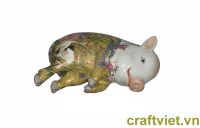 Lucky pig( Sleeping ceramic pig)