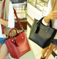 women's handbag genuine leather shoulder bag fashion tote bag with luggage tag
