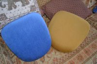 Polyester blue chair cushion