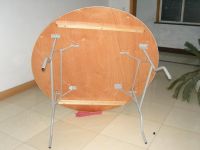 Wooden round folding table