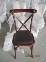Black banquet rattan cross chair
