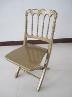 Golden folding napoleon chiavari chairs