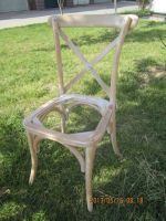 White brush crossback chair