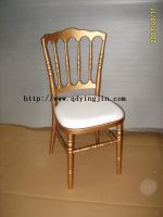 Silver And Gold Wooden Tiffany Chair