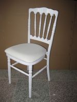 white wood wedding chair
