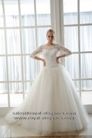 Bridal Dresses (French Lace Wedding) With 3/4 Sleeves