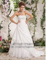 Cheap Satin Cap Sleeves Wedding Bridal Dresses RE13023