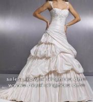 Ruffle Taffeta Wedding Dresses RE13037
