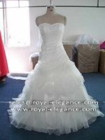 A line ruffled Organza Bridal dress RE13027