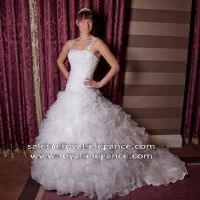 Ruffle lace detail bridal dress RE13017