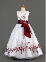 Appliqued Embroidery Flower Girl dress RE2068