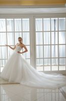 Cathedral Train Full beads Bodice bridal dresses RE13118