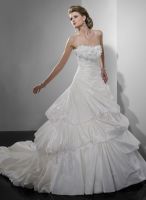 Ruffled Taffeta Wedding Dresses RE13057