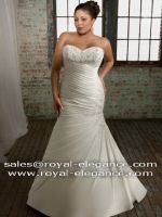 Long Tail Big lady Lace Wedding Dresses RE3002