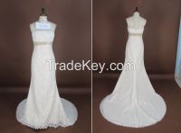 Simple Elegance Full Lace Wedding Dresses RE13164