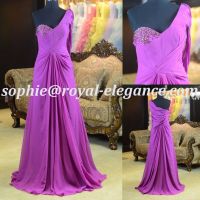 Purple Floor length dresses RE16007