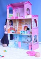 Ht-dh005 Modern Wooden Doll House Wholesale In Lovely Home Design 