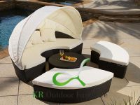 Outdoor Sun Loungers Wicekr Sunbed Rattan Outdoor Bed