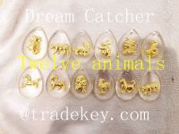 Gold crystal pendants for twelve animals  G1230