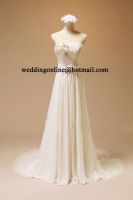 Top quality A- line chiffon wedding dresses
