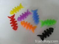 Colorful silicone Fishbone Headset cable holder