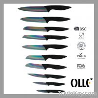 Gorgeous Colored Blade Titanium Ceramic Knife Set