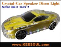 Crystal Car USB/TF Speaker with more Disco Light FM Radio