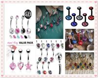 Stainless steel dangle navel ring body piercing jewelry
