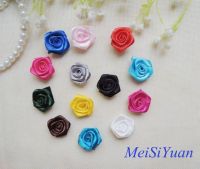 Handmade satin ribbon flower rose for wedding
