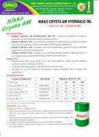Nikko Crysta Aw Hydraulic Oil