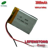 High quality 3.7v 3000mah li polymer battery for tablet